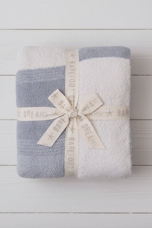 Barefoot Dreams: CozyChic® Costa Block Throw - Moonwater