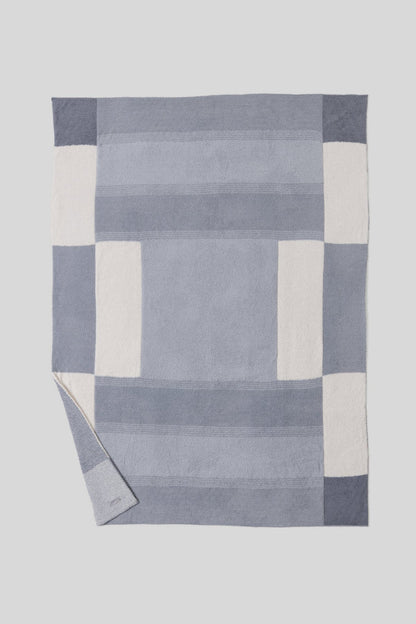 Barefoot Dreams: CozyChic® Costa Block Throw - Moonwater - B Social Boutique