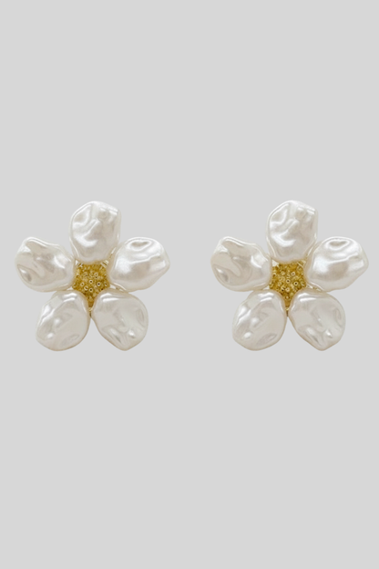 Baroque Pearl Flower Earrings