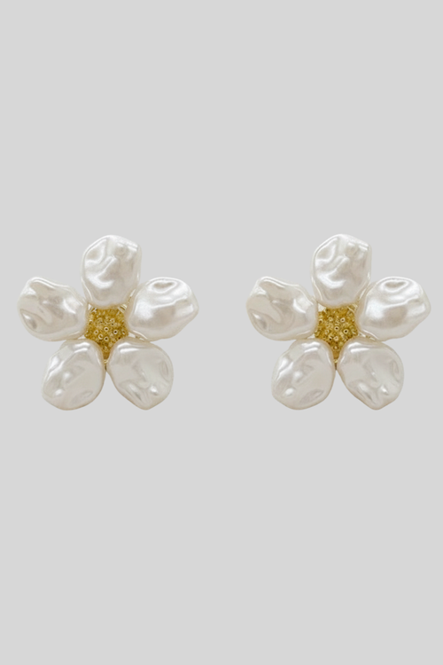 Baroque Pearl Flower Earrings