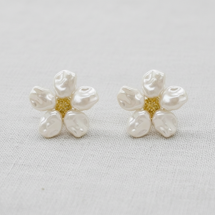 Baroque Pearl Flower Earrings