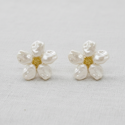 Baroque Pearl Flower Earrings