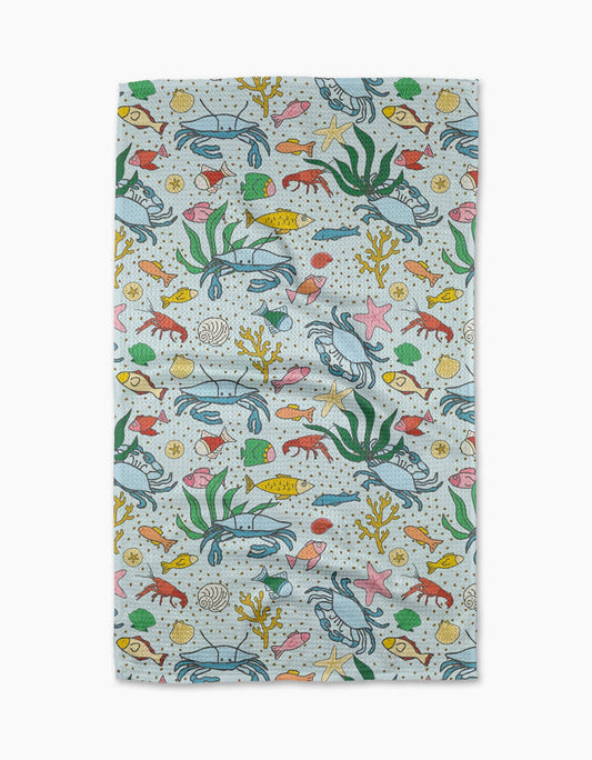 Beneath the Waves Tea Towel