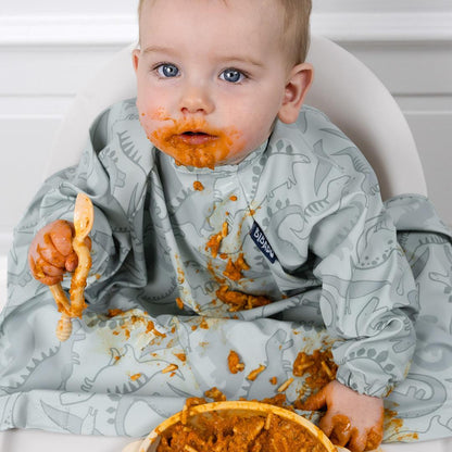 Bibado Long Sleeve Coverall Weaning Bib - Dino Roar