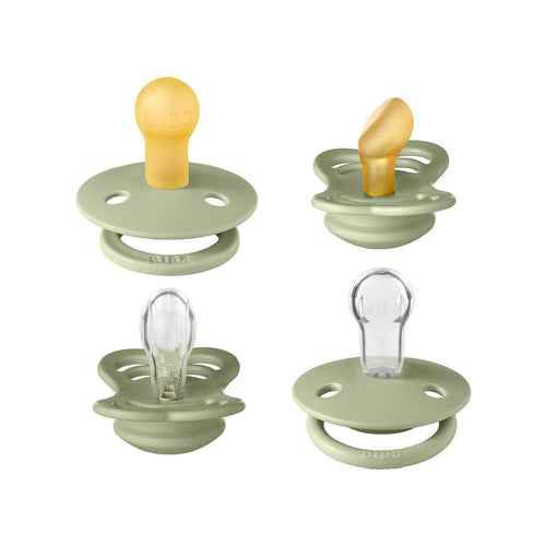 BIBS Try-It Mixed Pacifier Collection - Sage - 4 Pack