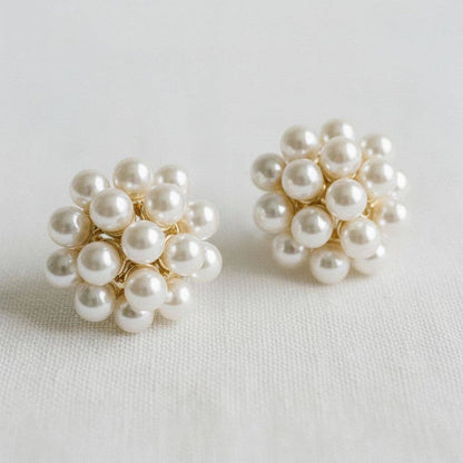 Classic Floral Pearl Drop Earrings - B Social Boutique