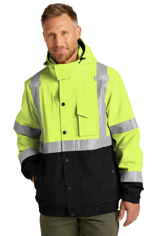 CornerStone ANSI 107 Class 3 Waterproof High Vis Bomber Jacket. CSJ501