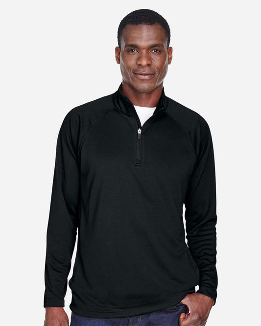 Devon & Jones Men's Stretch Tech-Shell® Compass Quarter-Zip Pullover. DG440
