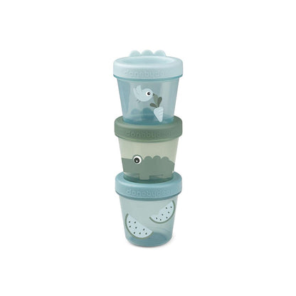 Done by Deer Baby Food Container - 3 Pack - Green - Pack Croco