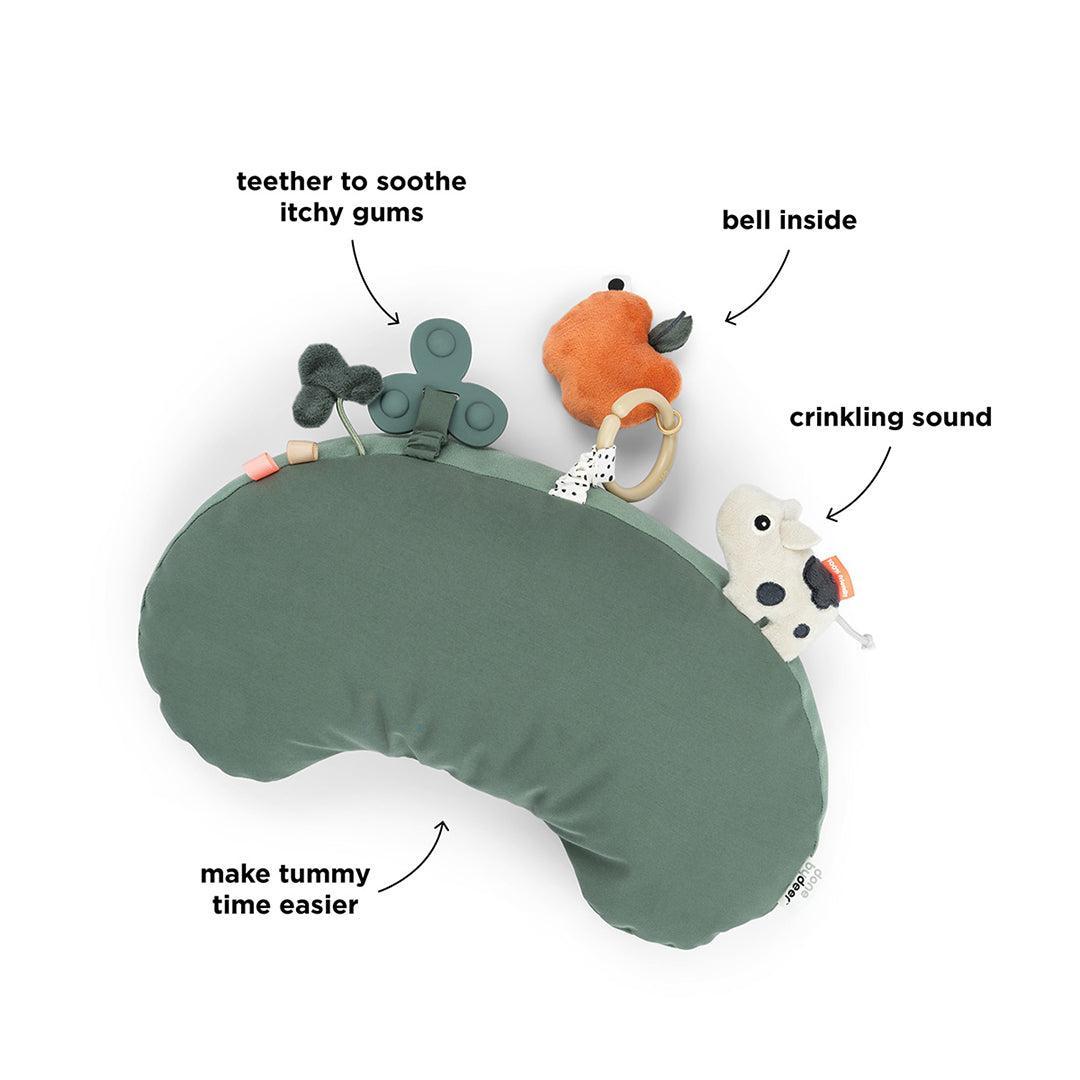 Done By Deer Tummy Time Activity Pillow - Tiny Farm Green