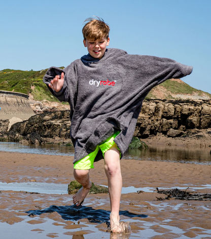 Dryrobe Kids Organic Towel Changing Robe - Slate Grey