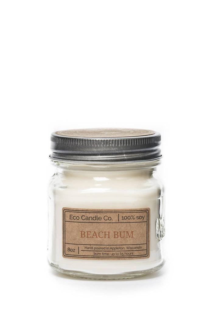 Eco Candle Company - 8oz mason BEACH BUM