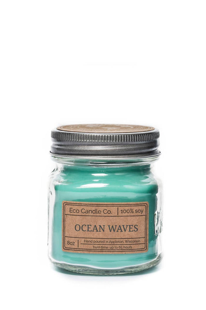 Eco Candle Company - 8oz mason OCEAN WAVES