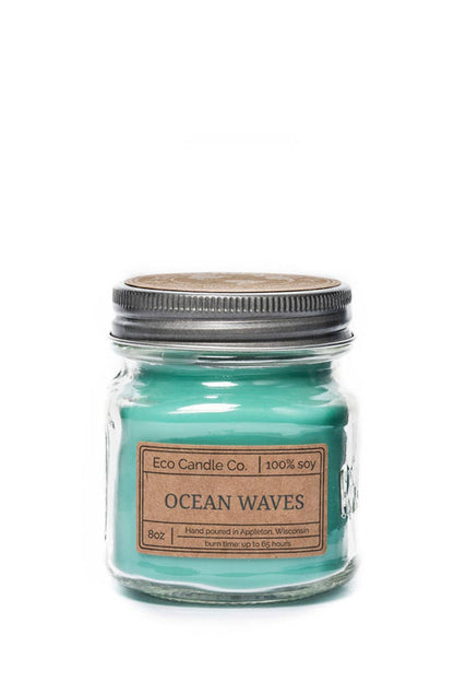 Eco Candle Company - 8oz mason OCEAN WAVES