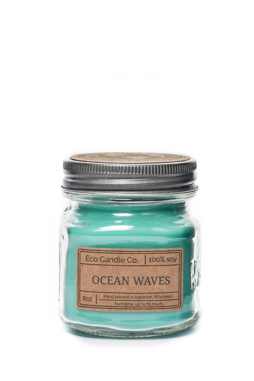 Eco Candle Company - 8oz mason OCEAN WAVES