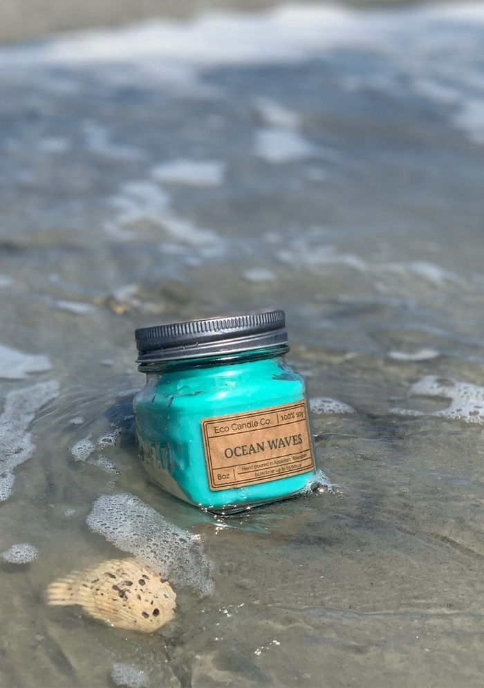 Eco Candle Company - 8oz mason OCEAN WAVES