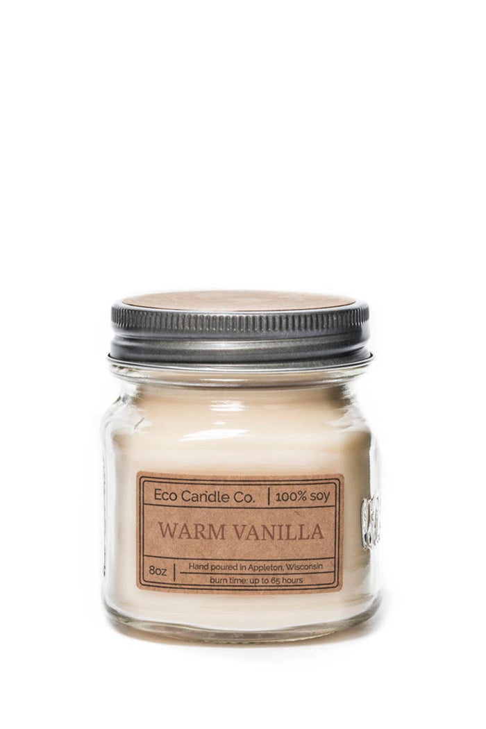 Eco Candle Company - 8oz mason WARM VANILLA