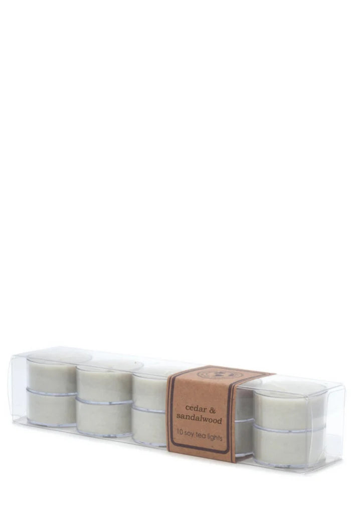 Eco Candle Company - Tea light 10pk CEDAR & SANDALWOOD