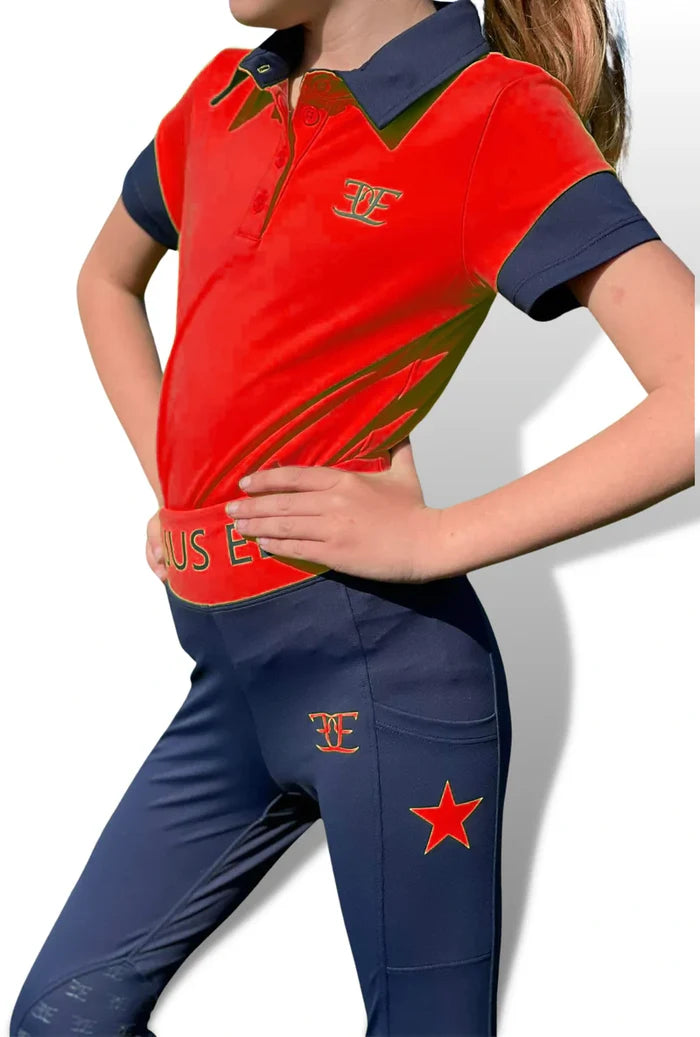 Equus Elite Kids Matching Polo (Red)