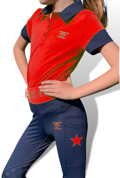 Equus Elite Kids Matching Polo (Red)