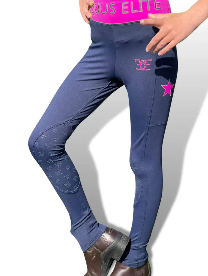 Equus Elite Kids X Training Tights (Pink)
