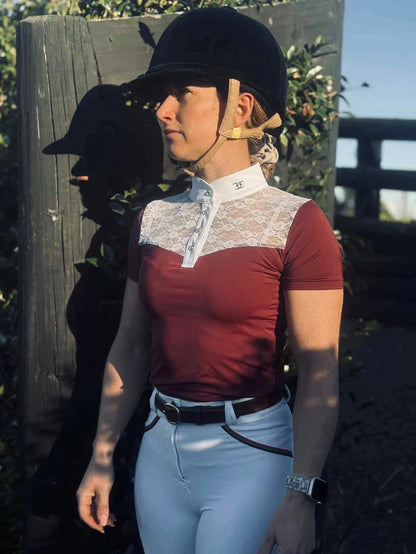 Equus Elite White Lace Competition Shirt