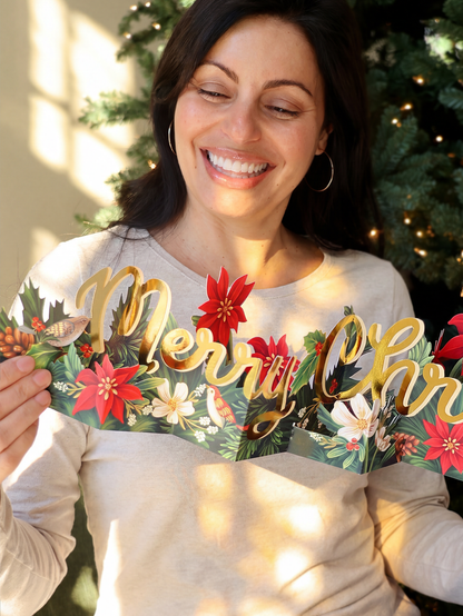 FreshCut Paper LLC - Christmas Wishes: Accordion Card (10 Accordion Cards)