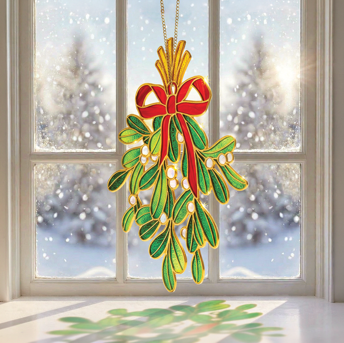 FreshCut Paper LLC - Festive Mistletoe Suncatcher