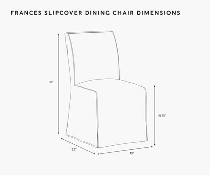 Frances Slipcover Dining Chair - Ditsy Dahlia Navy