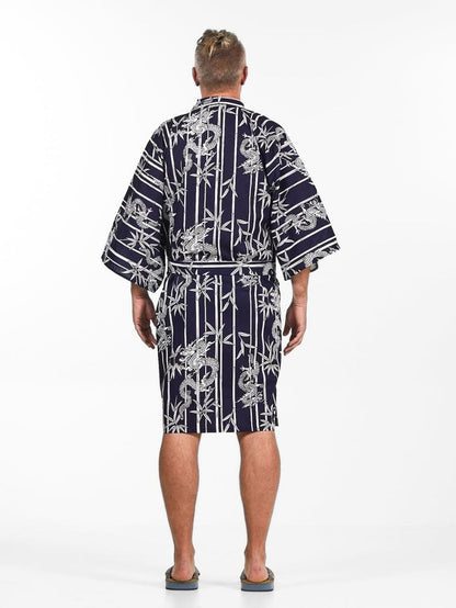 Happi Kimono Men - Bamboo & Dragon One Size