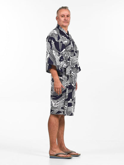 Happi Kimono Men - Koi Fish One Size