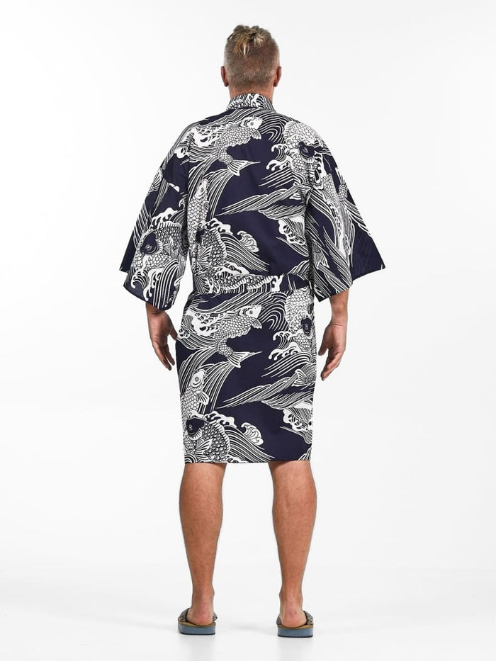 Happi Kimono Men - Koi Fish One Size