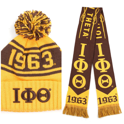 Iota Pom Beanie & Scarf Set