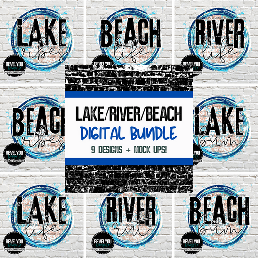 Lake/River/Beach T Shirt Bundle - Digital PNGs