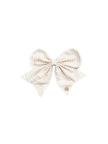 Mary Square: Fabric Bow Pink Stripe