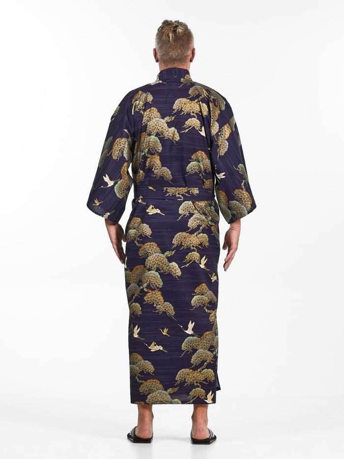 Men’s Japanese Kimono - Crane & Pine One Size