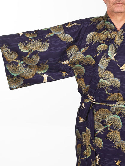 Men’s Japanese Kimono - Crane & Pine One Size