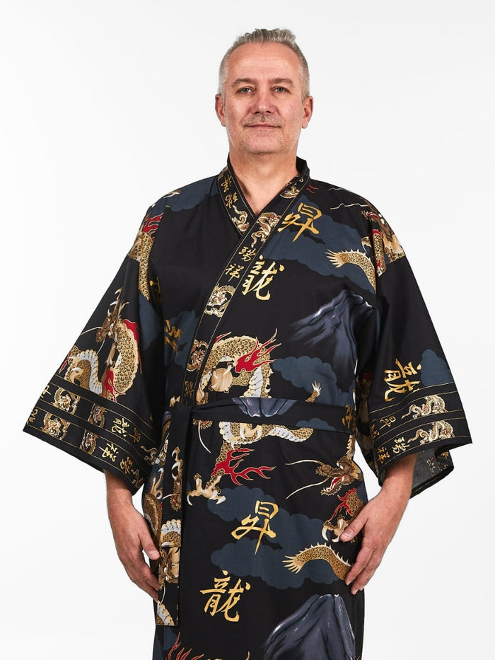 Men’s Japanese Kimono - Dragon One Size