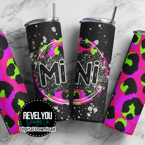 Mini LC Neon Leopard - Digital Tumbler PNG
