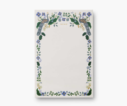 Large Memo Notepad - Peacock
