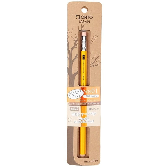 OHTO Mechanical Pencil Wood – 0.5 mm Yellow