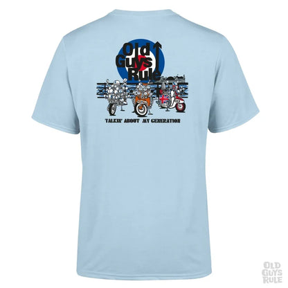 Old Guys Rule - 'Talkin About My Generation’ Brighton Pier T-shirt - Sky Blue