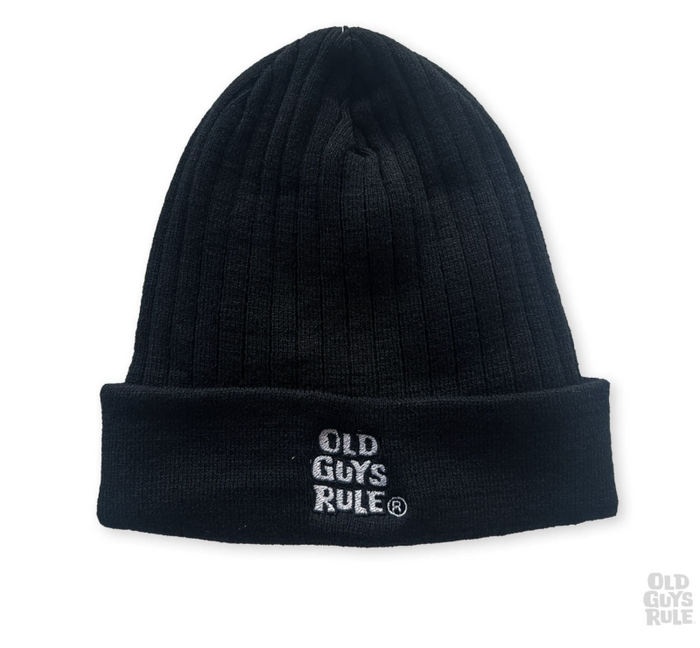 Old Guys Rule 'Stacked Logo' Thinsulate™ Ribbed Beanie - Black