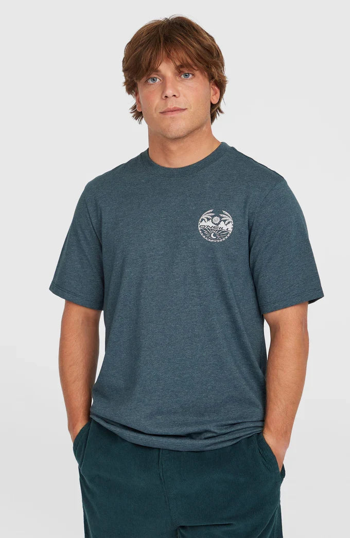 O’Neil Back Print T-Shirt Mens, Alma Steel Melange