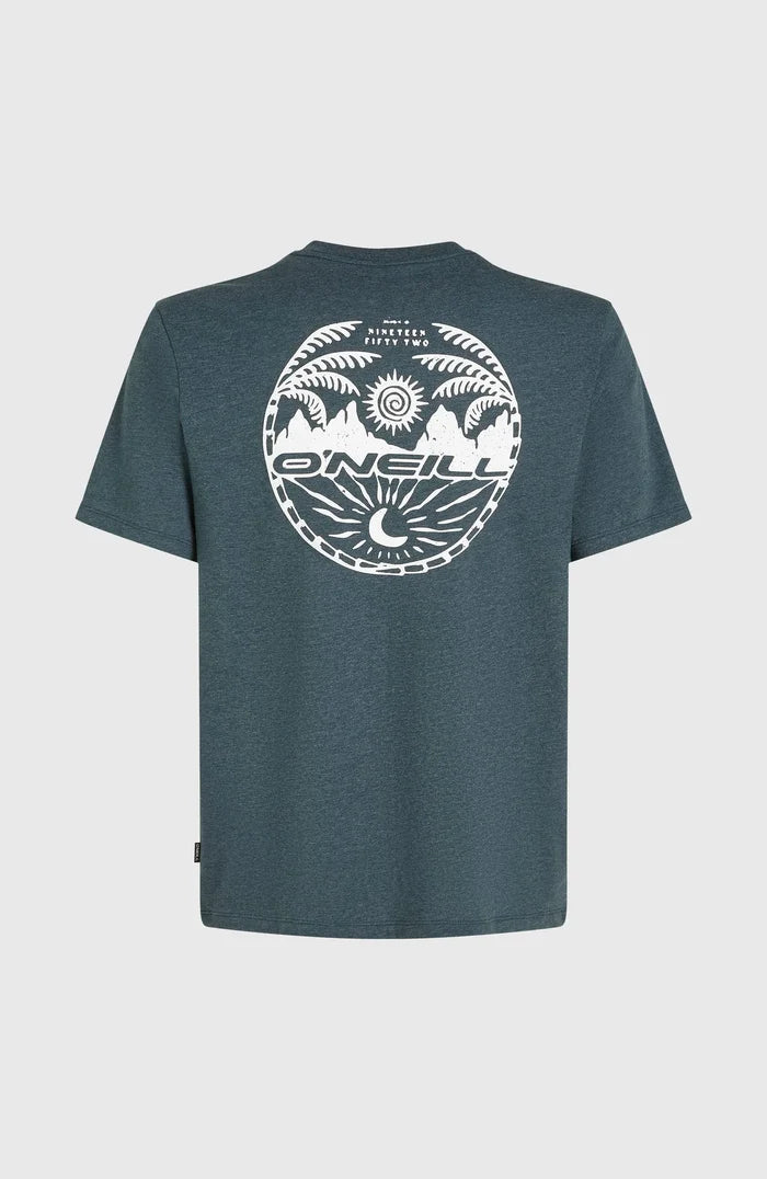 O’Neil Back Print T-Shirt Mens, Alma Steel Melange
