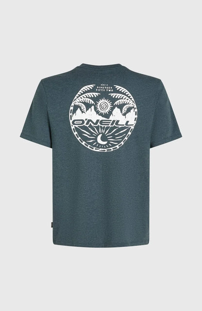 O’Neil Back Print T-Shirt Mens, Alma Steel Melange
