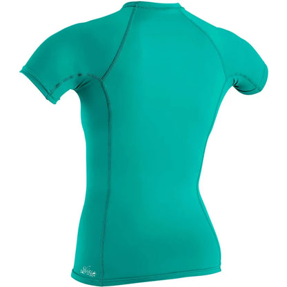 O'Neill Basic Skins Women's Short Sleeve Rash Guard 2025 version - Light Aqua