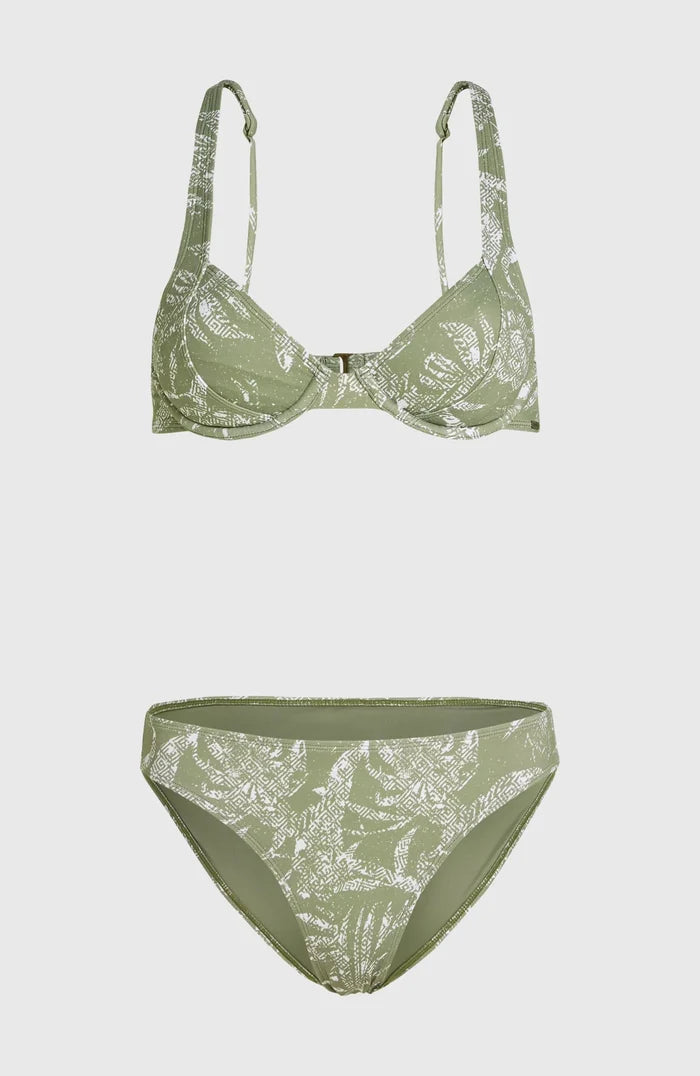O’Neill Saltwater Elsie Rita Bikini Set - Green Textured Jungle