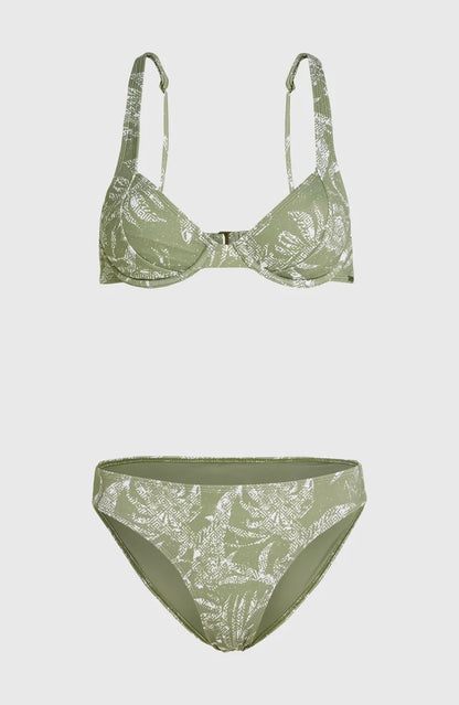 O’Neill Saltwater Elsie Rita Bikini Set - Green Textured Jungle