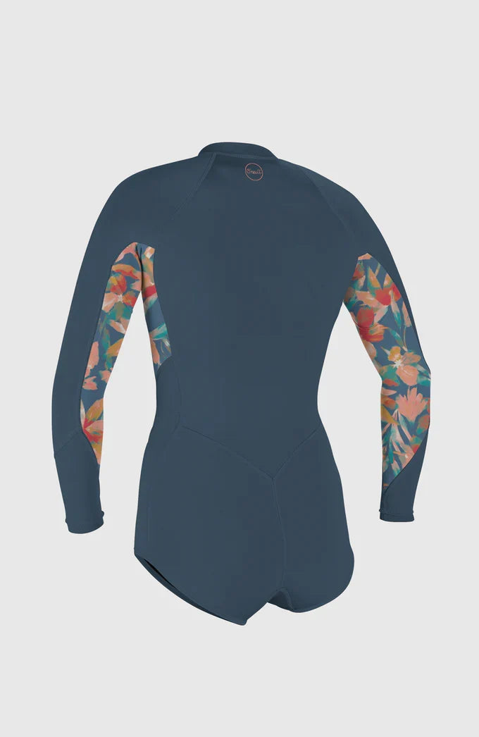 O’Neill Women’s Bahia 2/1mm Front Zip Long Sleeve Spring Suit – Blue